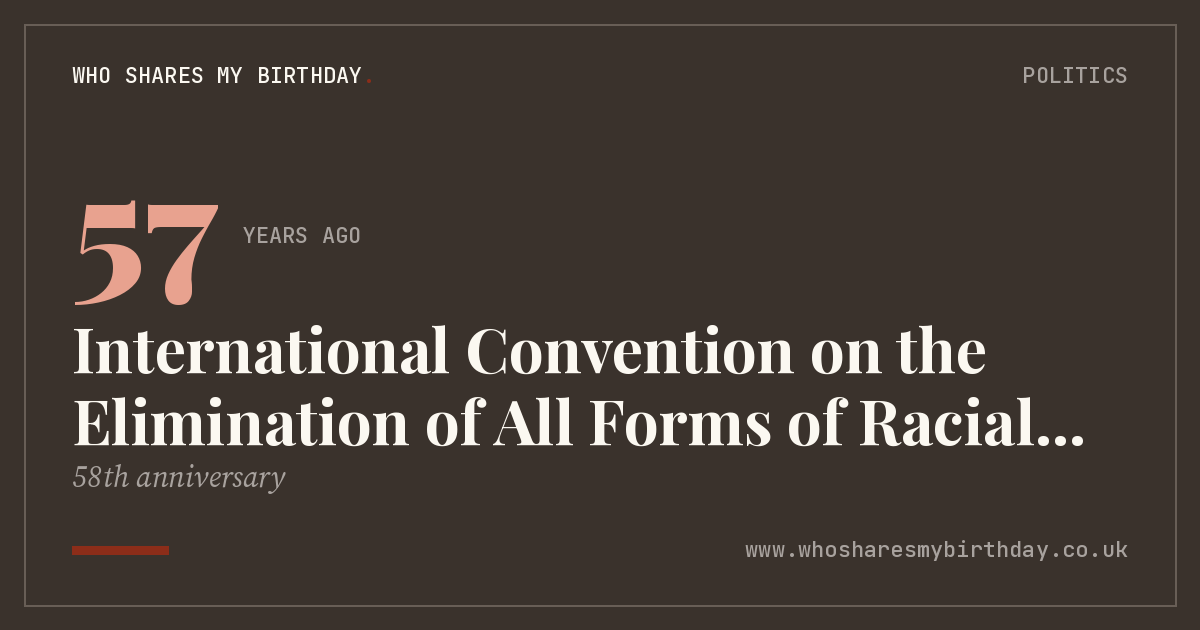 International Convention on the Elimination of All Forms of Racial Discrimination
