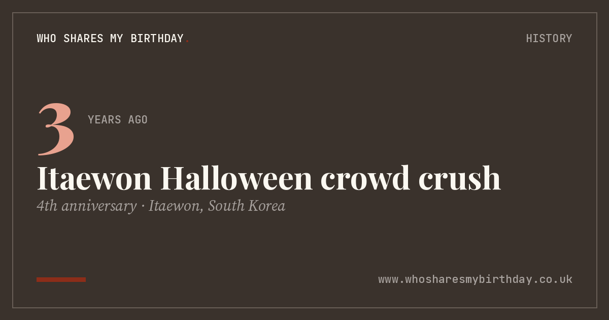 Itaewon Halloween crowd crush