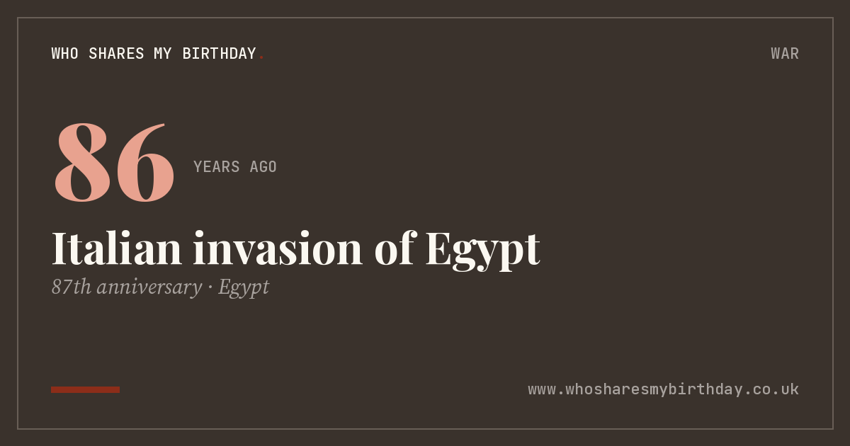 Italian invasion of Egypt