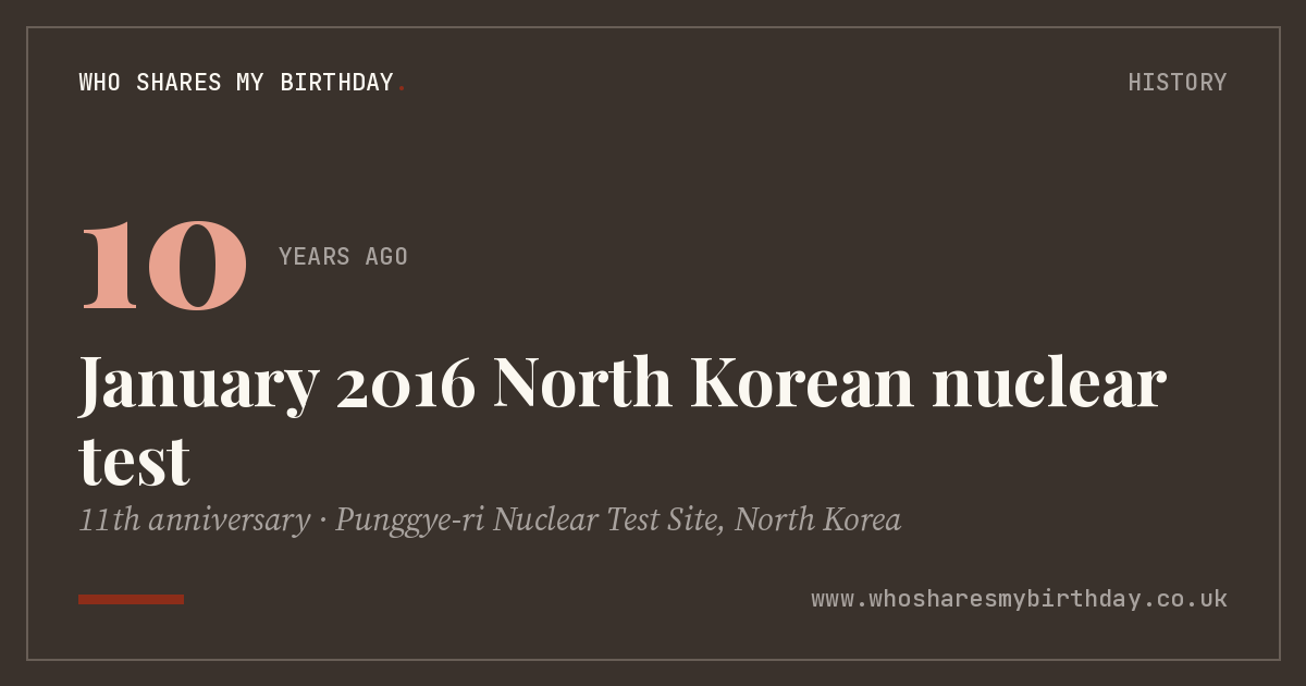 January 2016 North Korean nuclear test