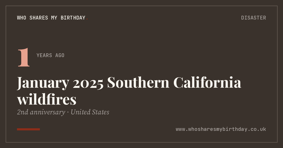 January 2025 Southern California wildfires