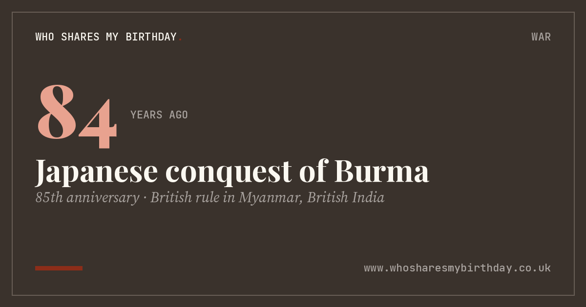 Japanese conquest of Burma