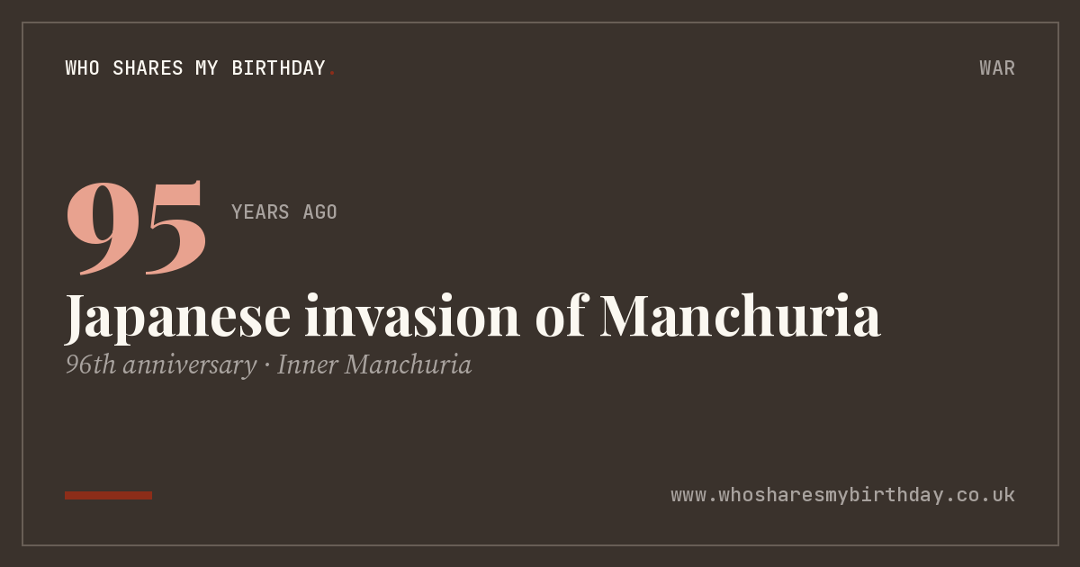 Japanese invasion of Manchuria