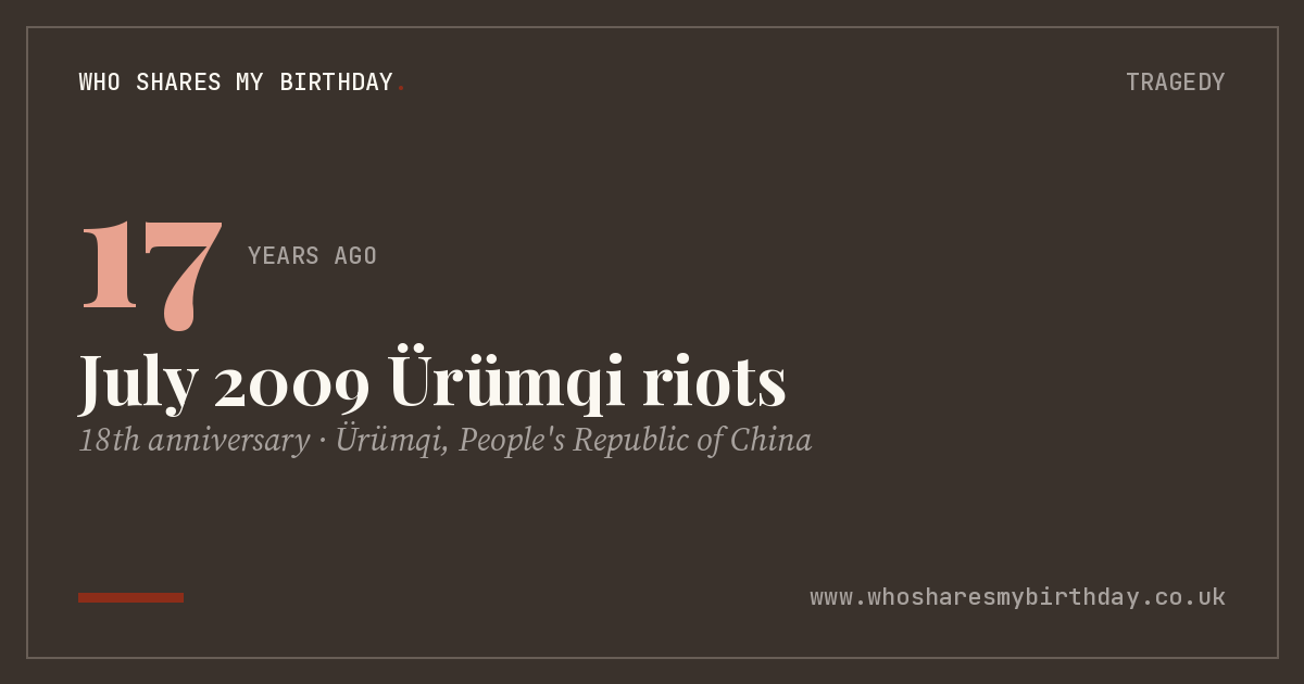 July 2009 Ürümqi riots