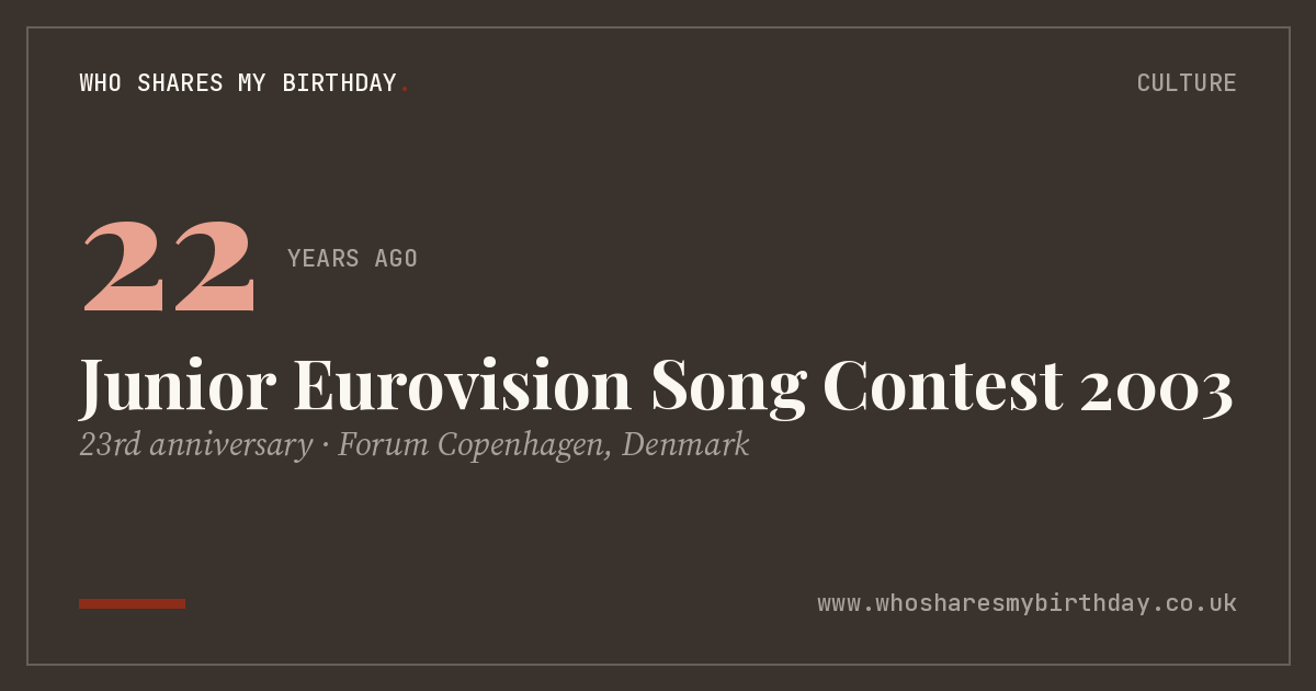 Junior Eurovision Song Contest 2003