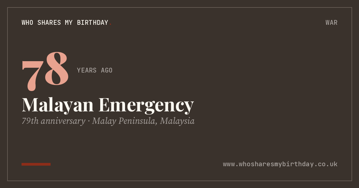 Malayan Emergency