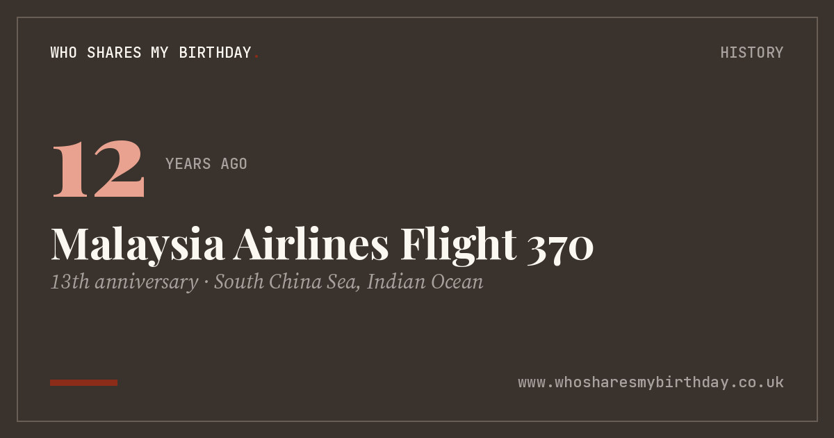 Malaysia Airlines Flight 370