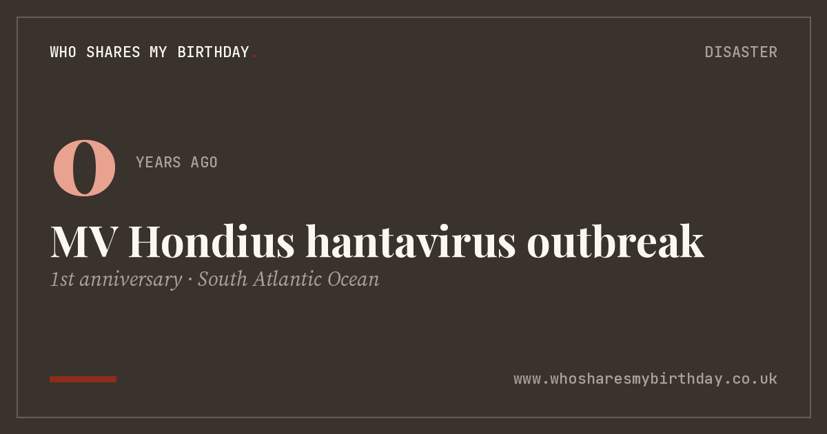 MV Hondius hantavirus outbreak