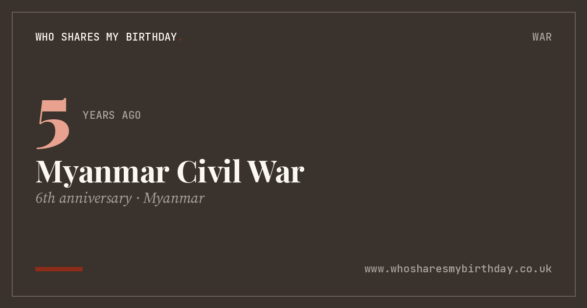 Myanmar Civil War