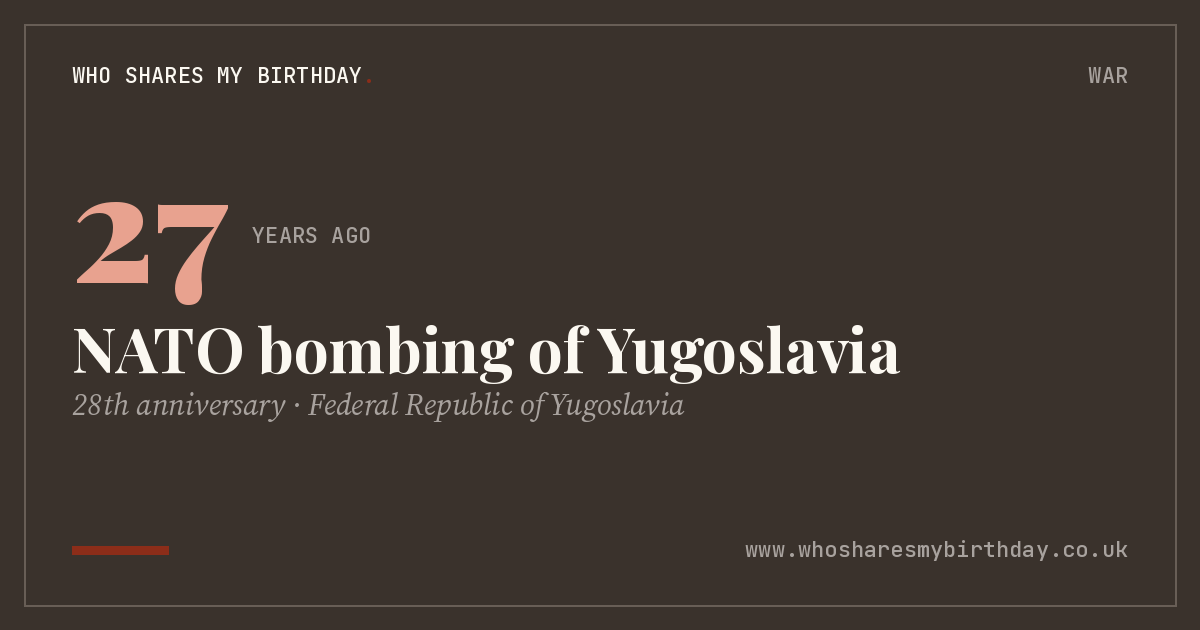 NATO bombing of Yugoslavia