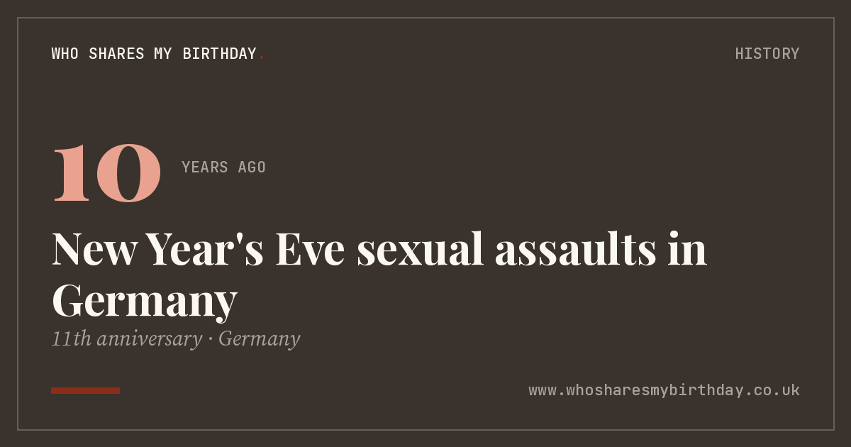 New Year's Eve sexual assaults in Germany