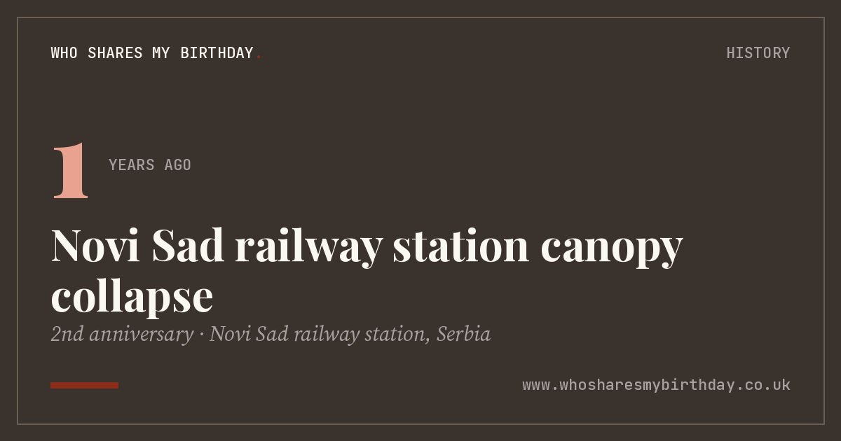 Novi Sad railway station canopy collapse