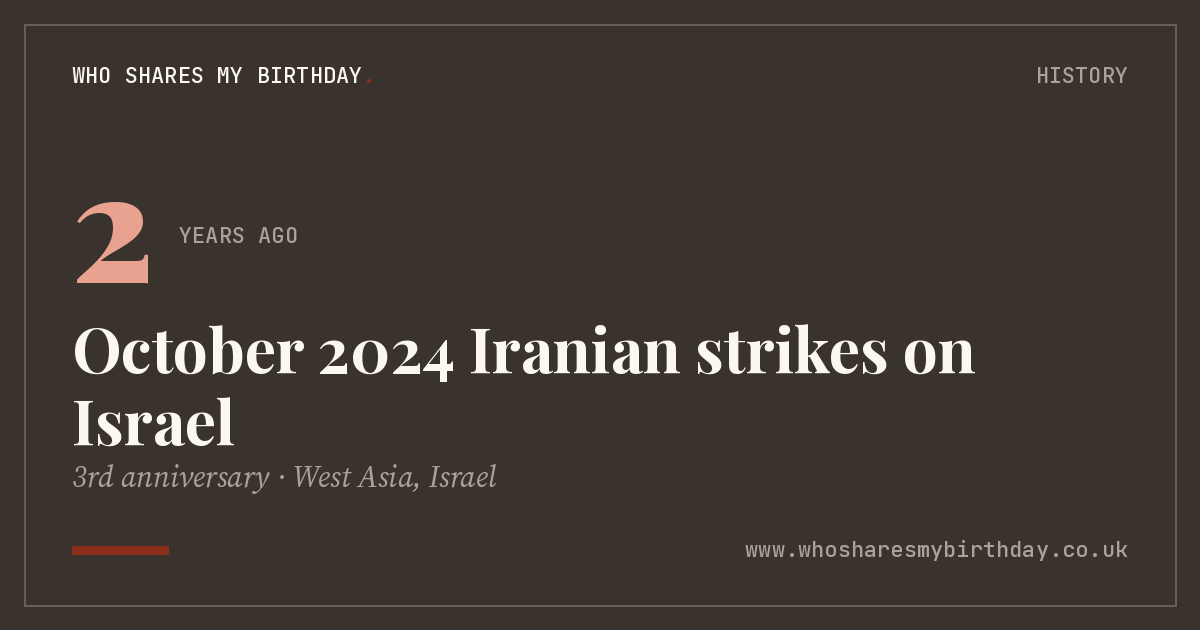October 2024 Iranian strikes on Israel