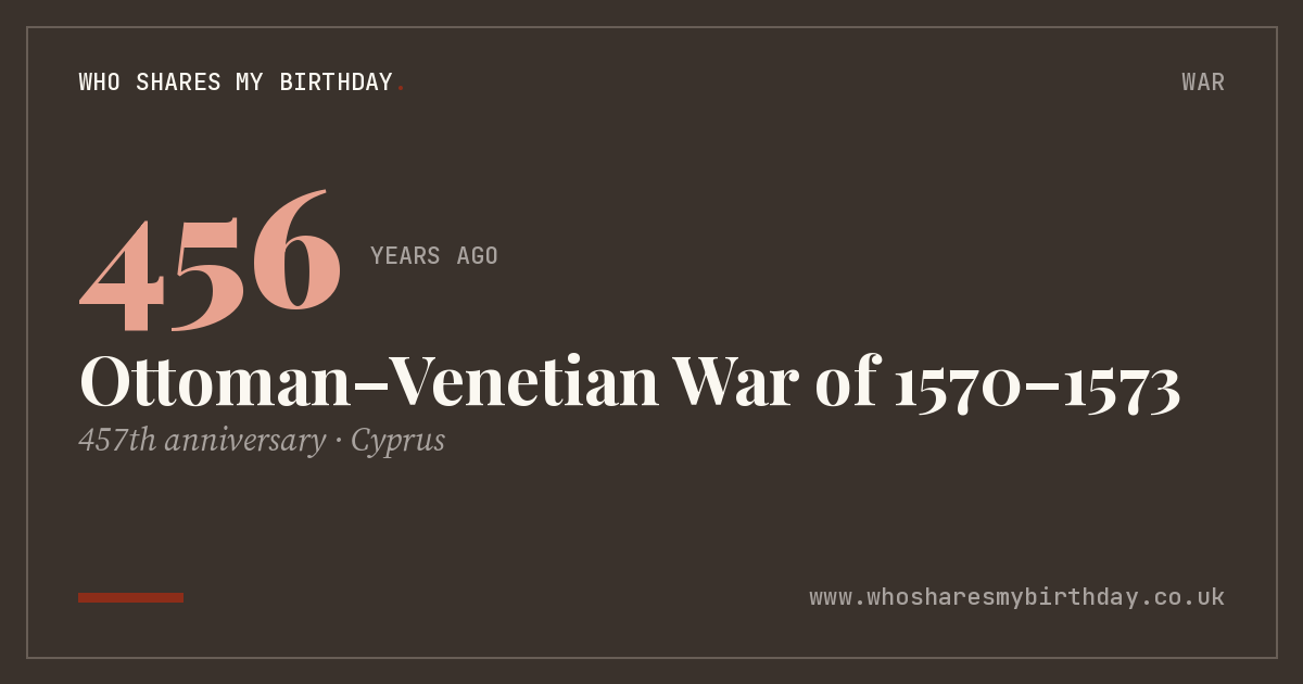 Ottoman–Venetian War of 1570–1573