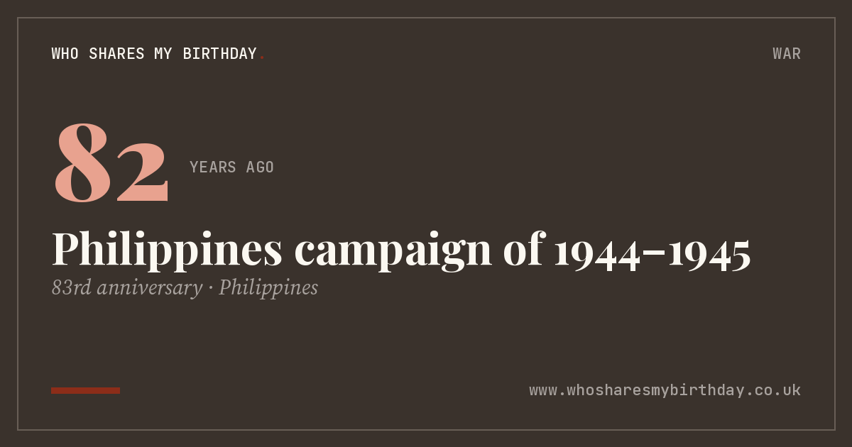 Philippines campaign of 1944–1945