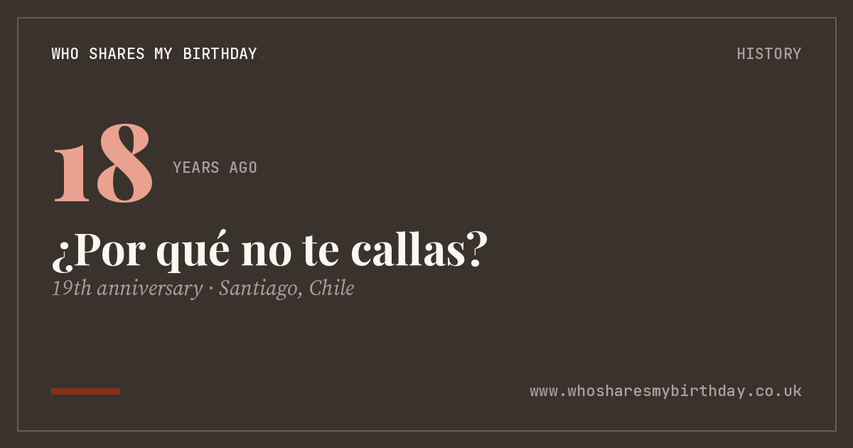 ¿Por qué no te callas?