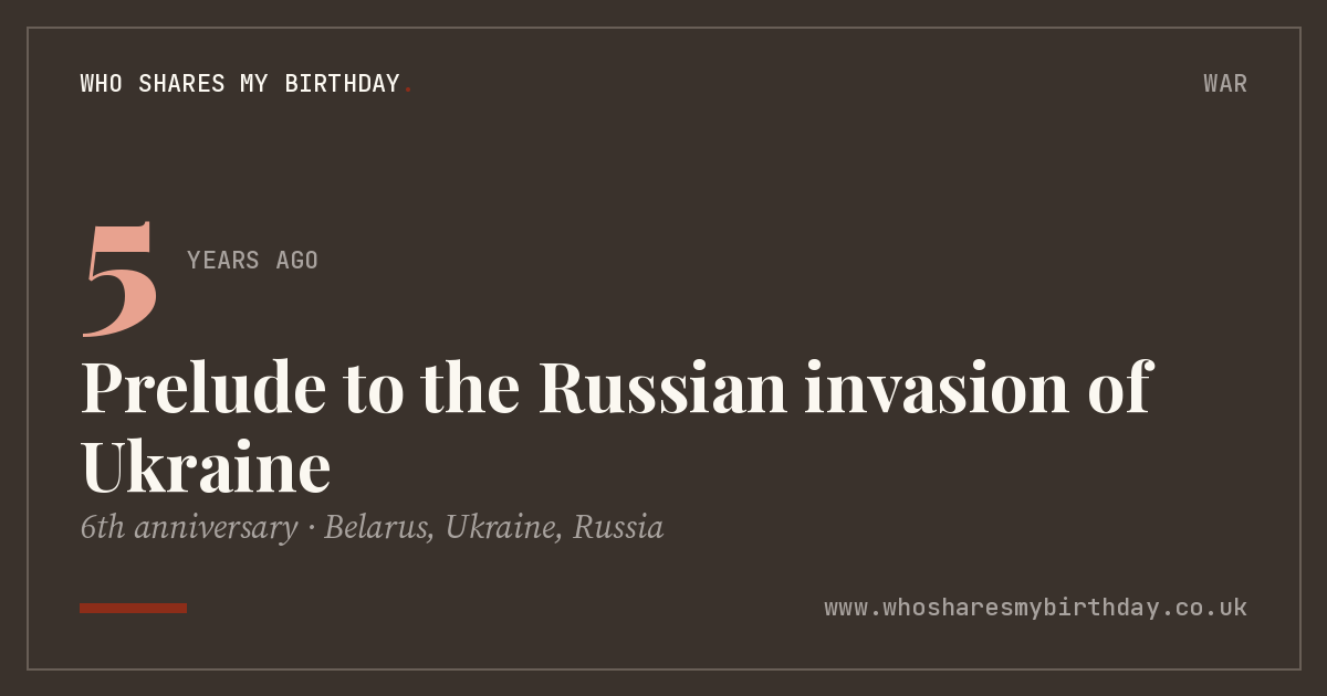 Prelude to the Russian invasion of Ukraine