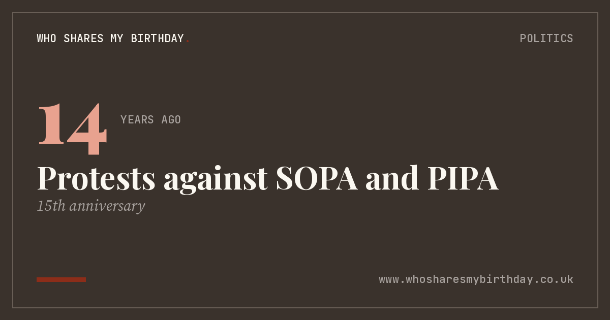 Protests against SOPA and PIPA