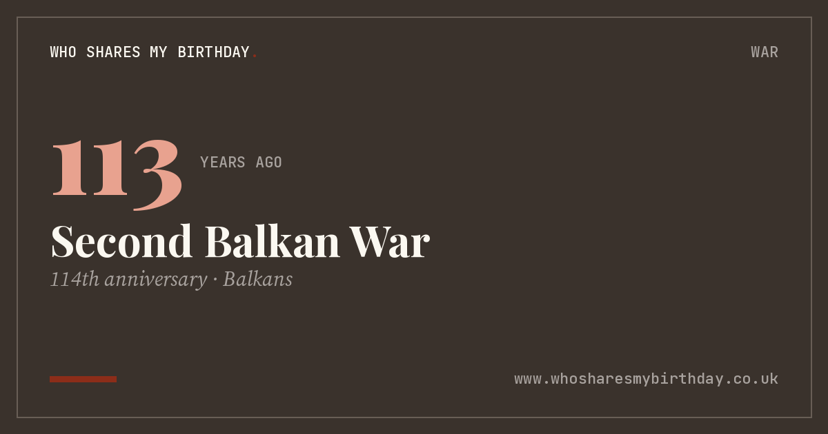 Second Balkan War