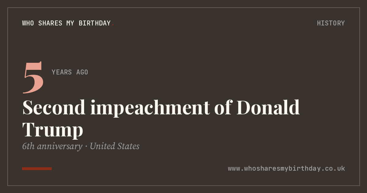 Second impeachment of Donald Trump
