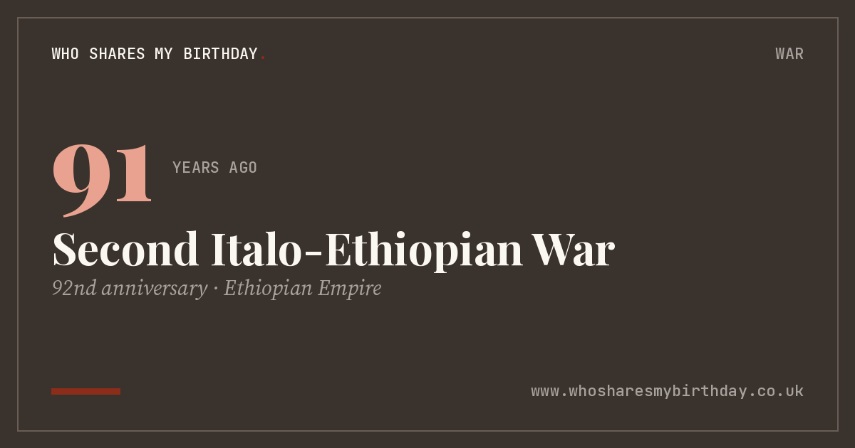 Second Italo-Ethiopian War