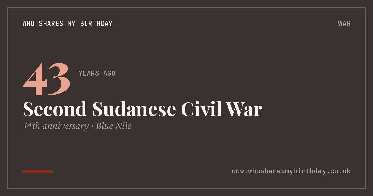 Second Sudanese Civil War