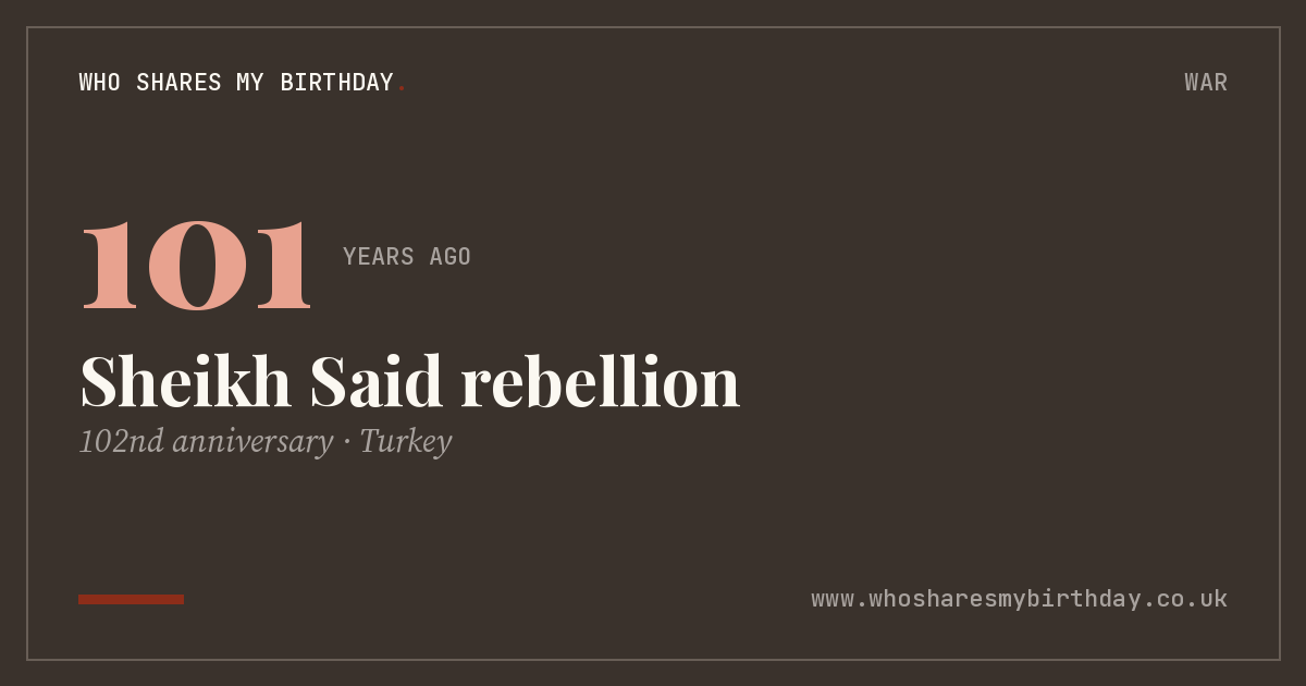 Sheikh Said rebellion