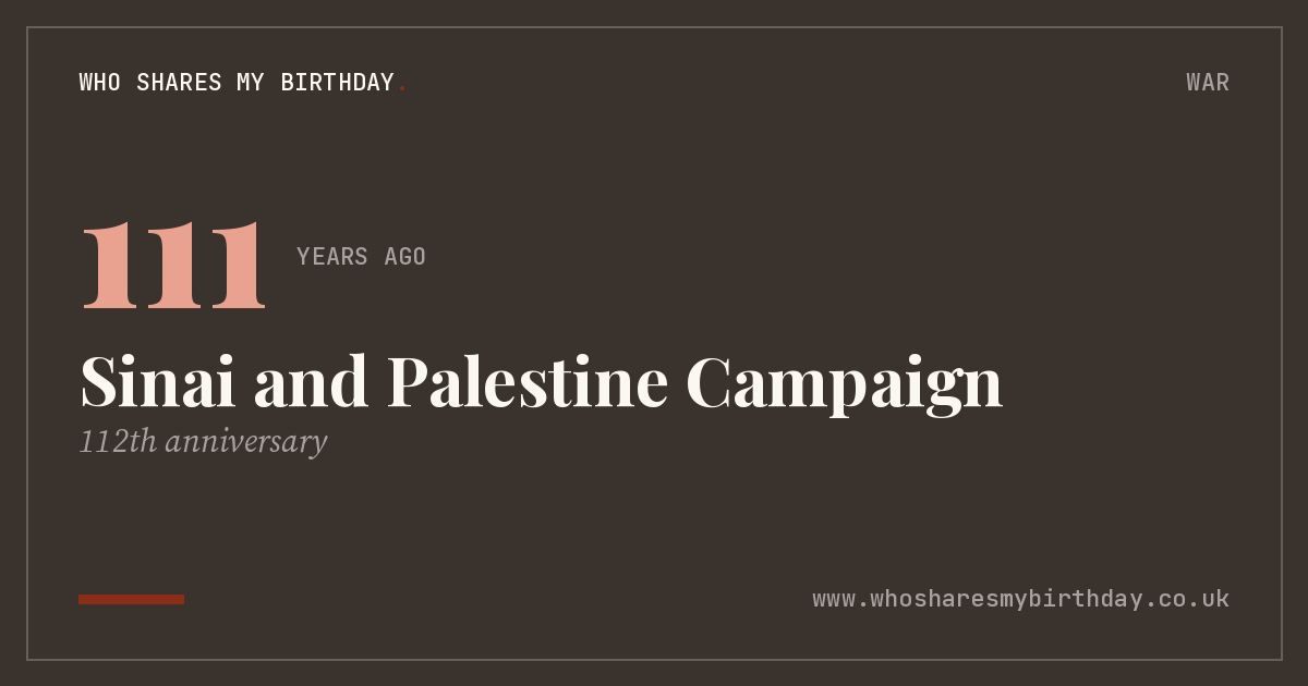 Sinai and Palestine Campaign