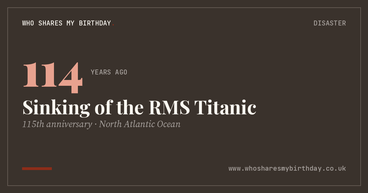 Sinking of the RMS Titanic