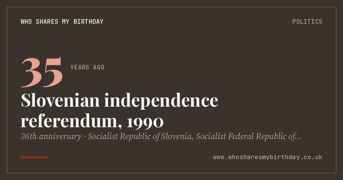 Slovenian independence referendum, 1990