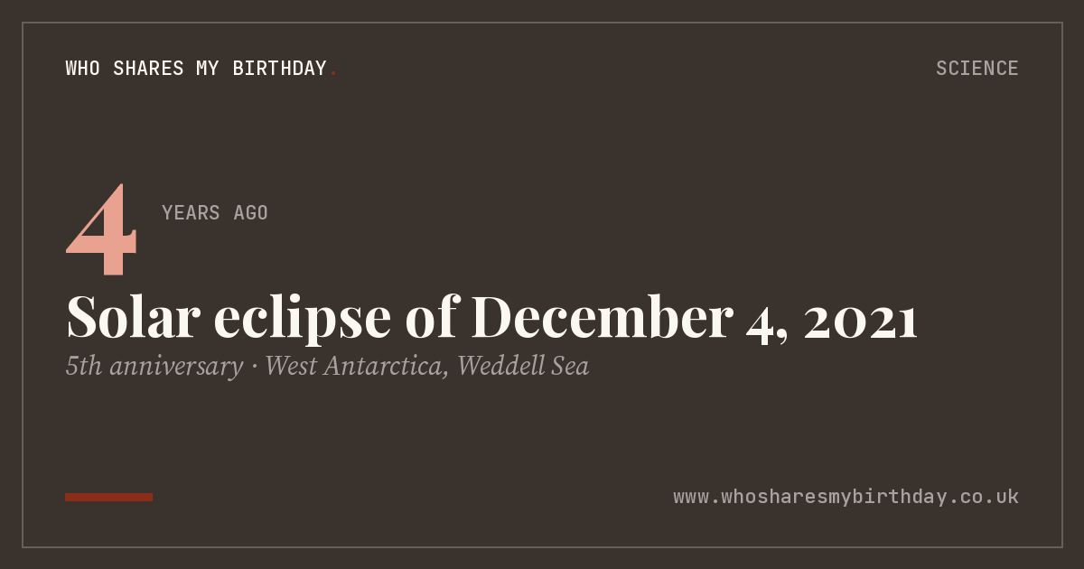 Solar eclipse of December 4, 2021