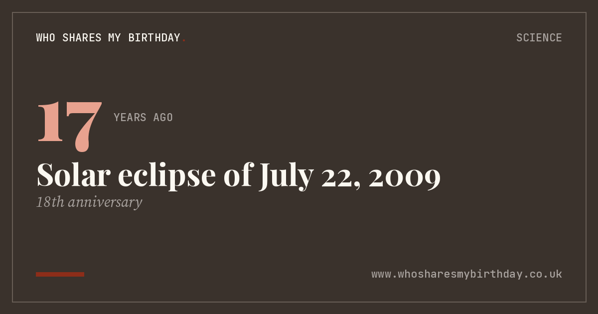 Solar eclipse of July 22, 2009