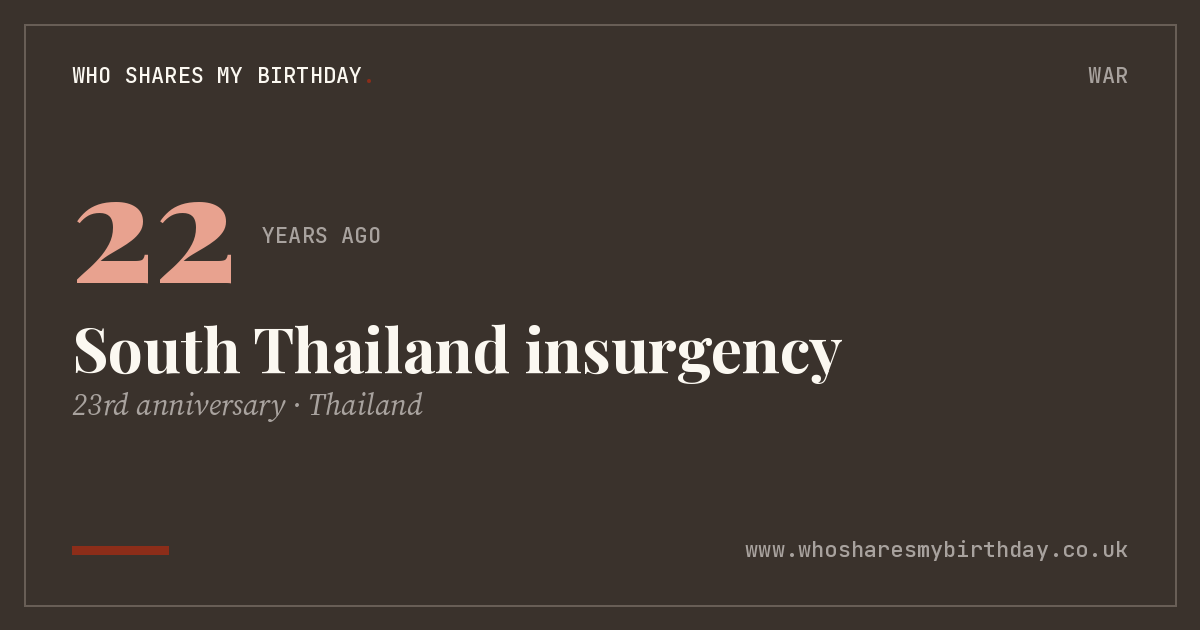 South Thailand insurgency