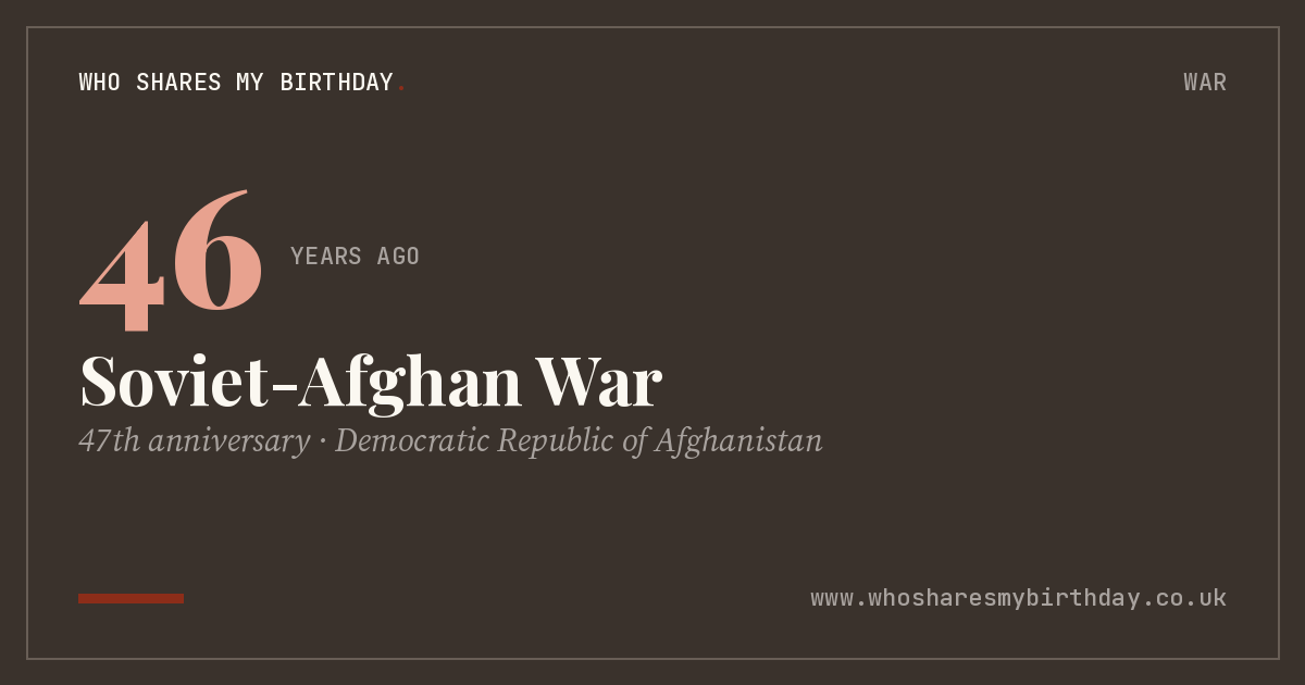 Soviet-Afghan War