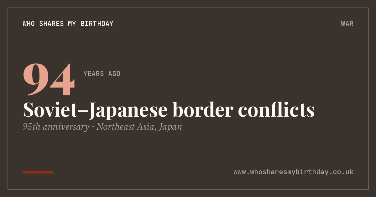 Soviet–Japanese border conflicts