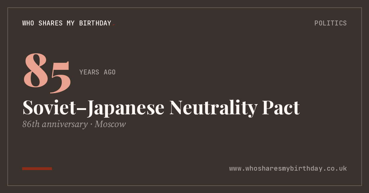 Soviet–Japanese Neutrality Pact