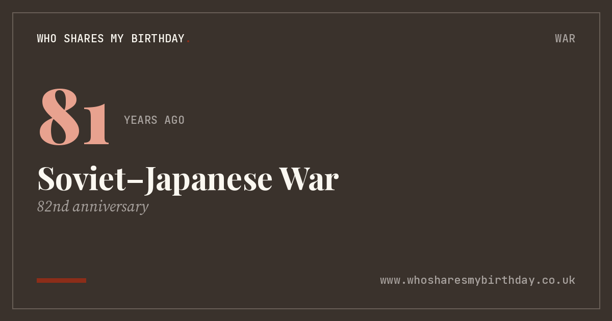 Soviet–Japanese War