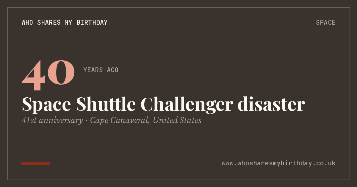 Space Shuttle Challenger disaster