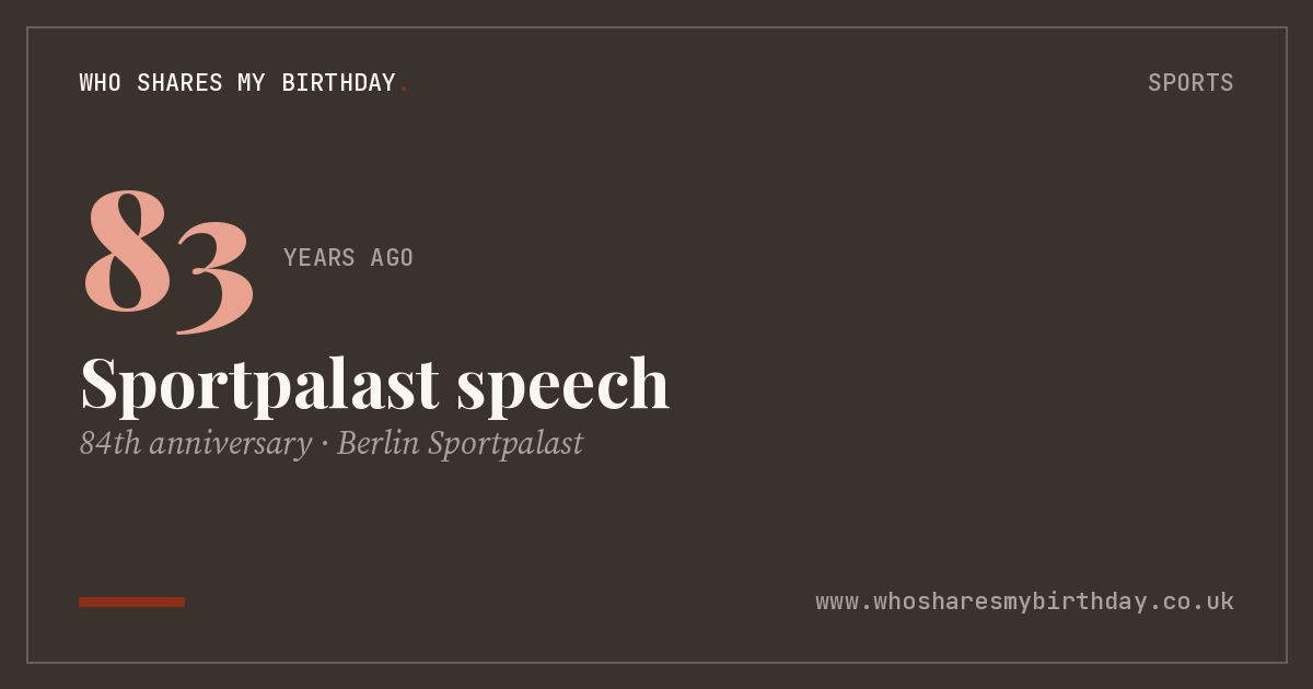 Sportpalast speech