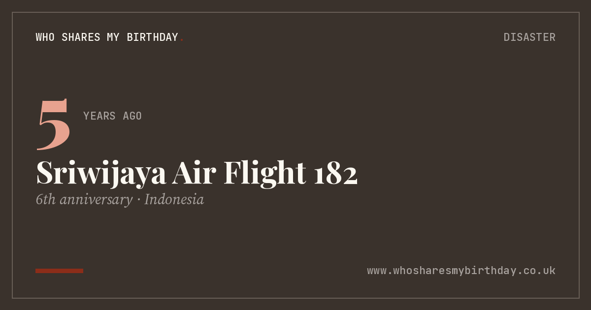 Sriwijaya Air Flight 182