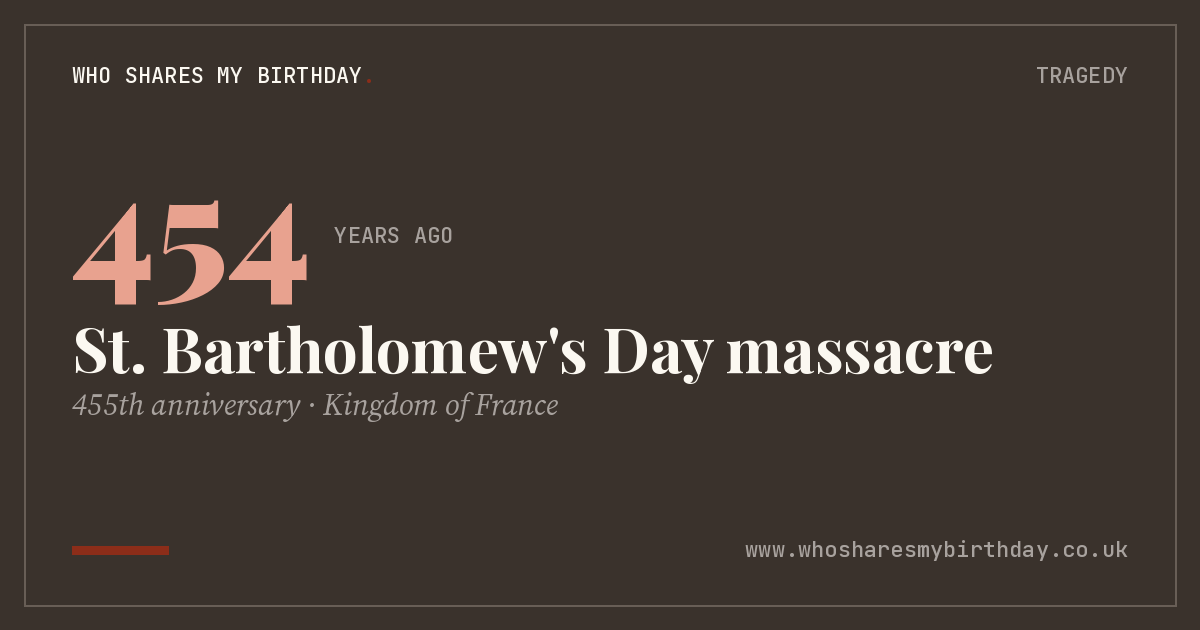 St. Bartholomew's Day massacre