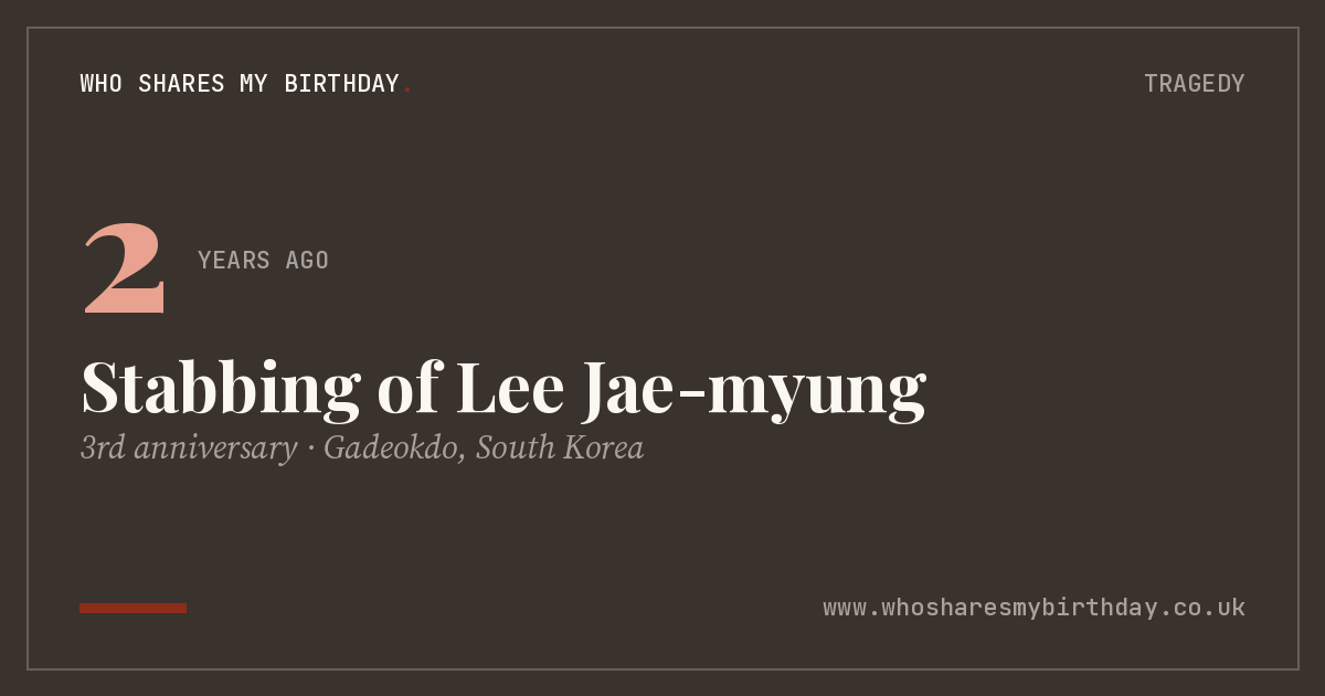 Stabbing of Lee Jae-myung