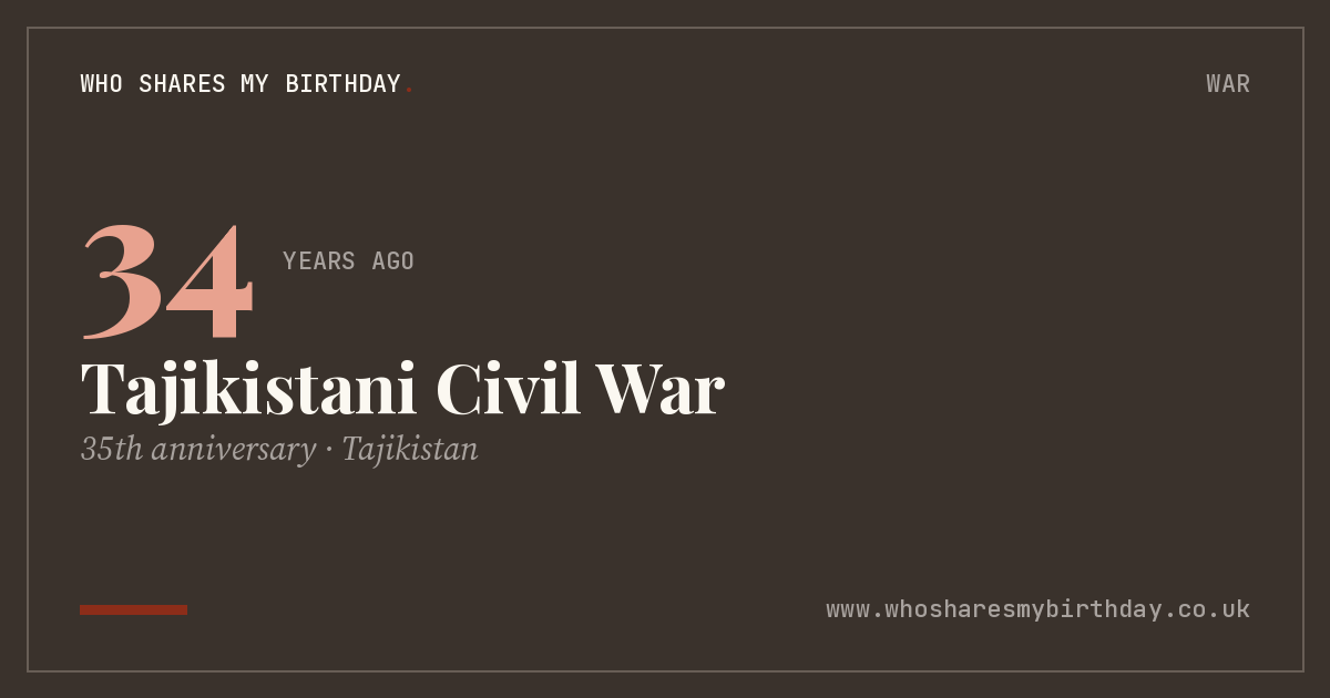 Tajikistani Civil War