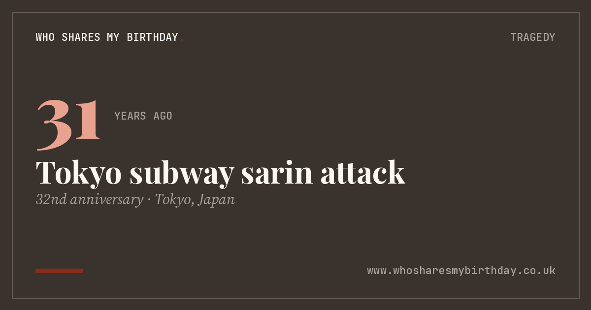 Tokyo subway sarin attack