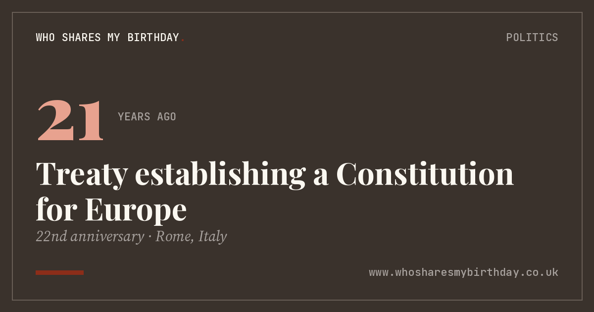 Treaty establishing a Constitution for Europe