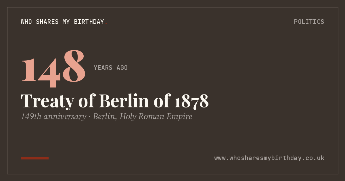 Treaty of Berlin of 1878