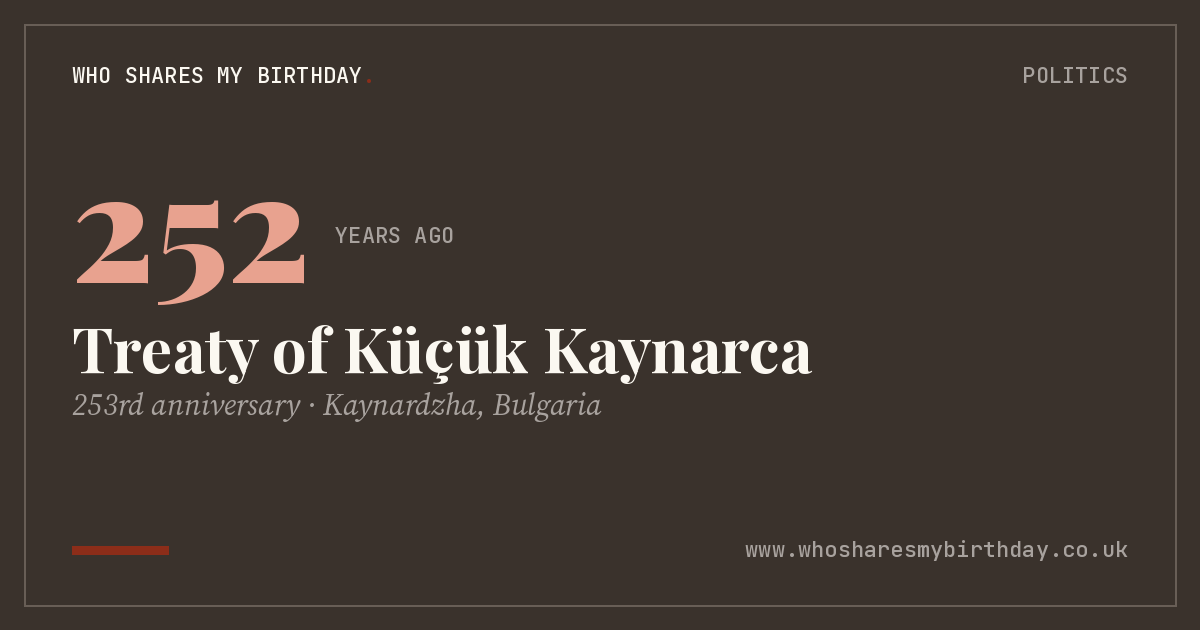 Treaty of Küçük Kaynarca