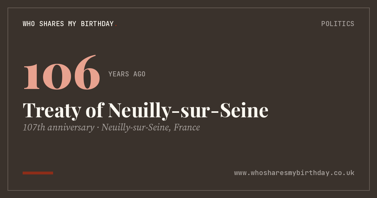 Treaty of Neuilly-sur-Seine