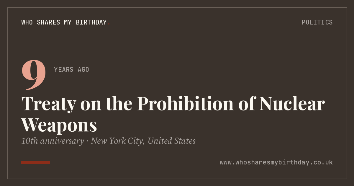 Treaty on the Prohibition of Nuclear Weapons