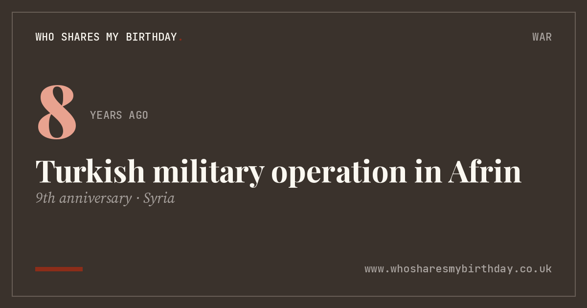 Turkish military operation in Afrin
